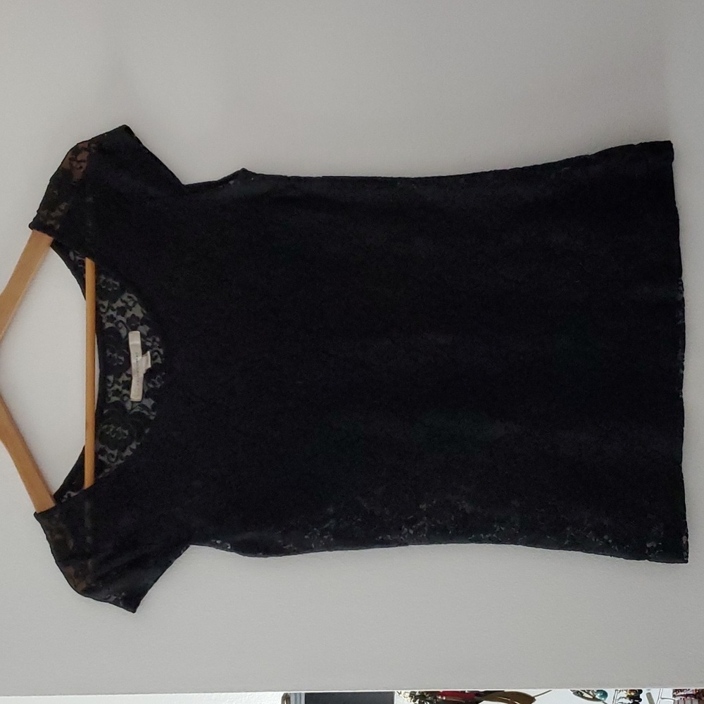 ‼️3 for $12‼️Lauren Conrad Black Lace Top, Size S